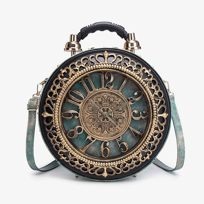 Clock-Shaped Handbag