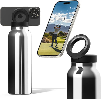 Insulated Water Bottle with Magnetic Phone Mount