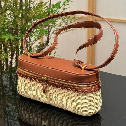 Woven Bamboo Box Bag