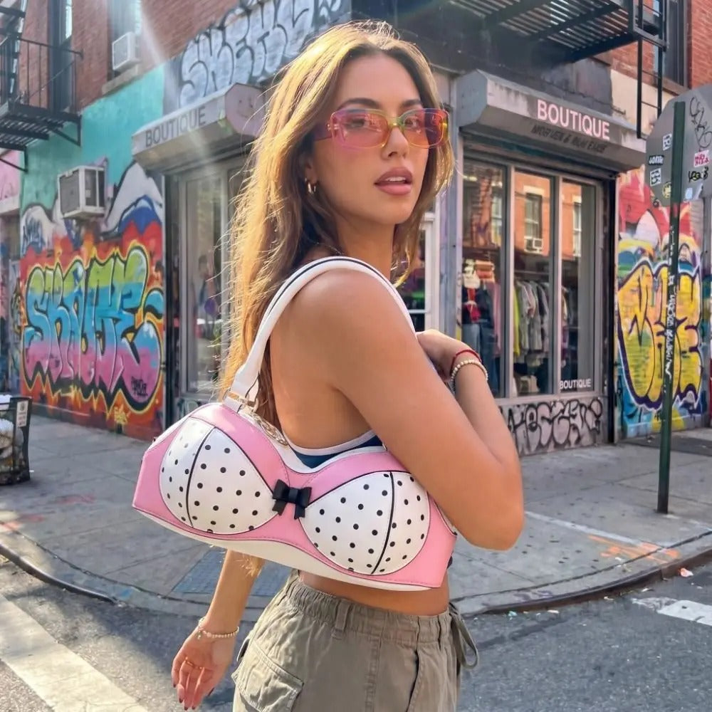 Polka Dot Bra Shoulder Bag