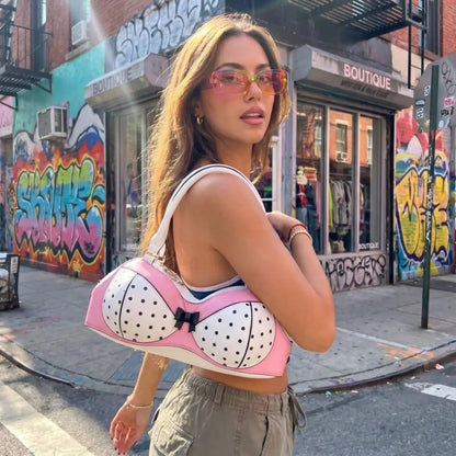 Polka Dot Bra Shoulder Bag