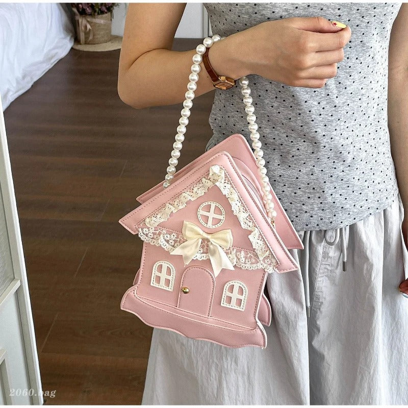 Lolita House-Shaped Zipper Bag
