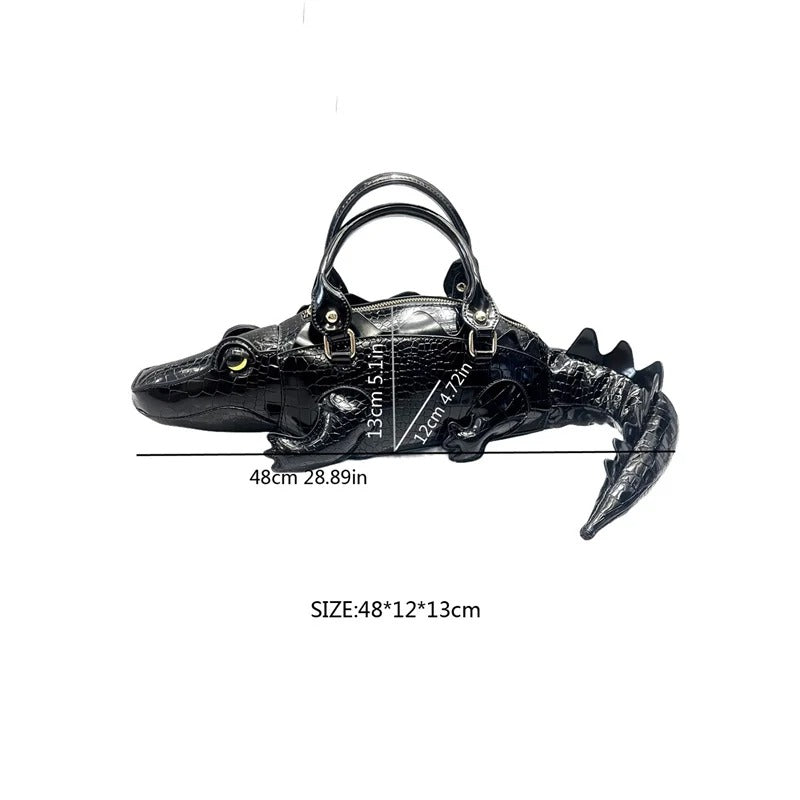 Crocodile-Shaped Handbag
