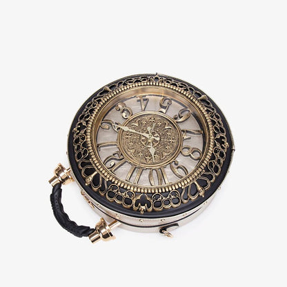 Clock-Shaped Handbag