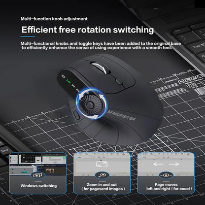 Vertical Ergonomic Mouse with Adjusting Knob