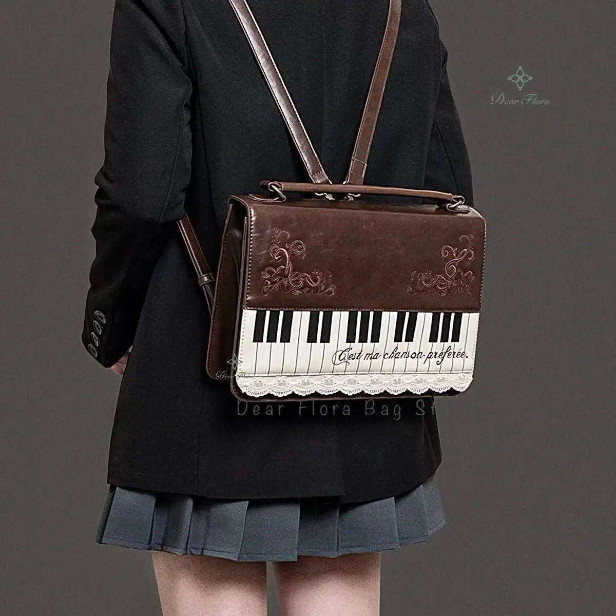 Vintage Piano Covertible Bag