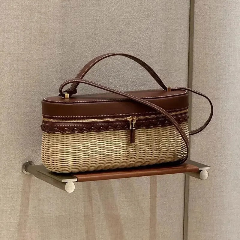 Woven Bamboo Box Bag
