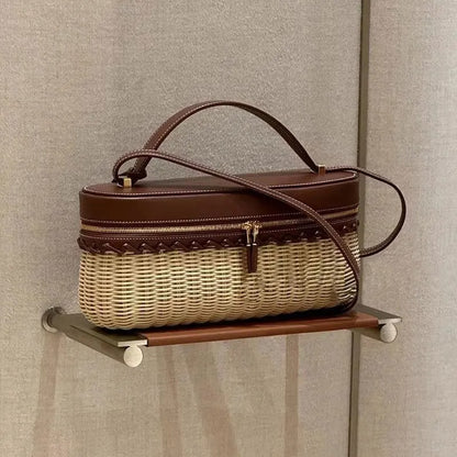 Woven Bamboo Box Bag