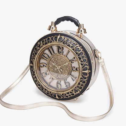 Clock-Shaped Handbag