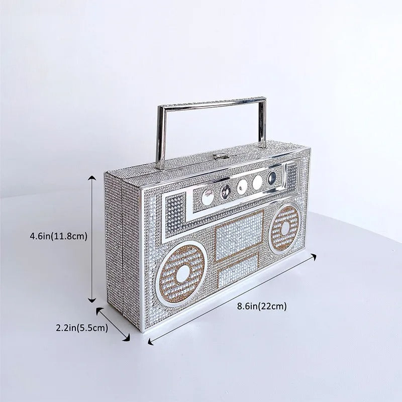 Diamond Radio Clutch Bag