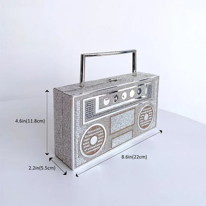 Diamond Radio Clutch Bag
