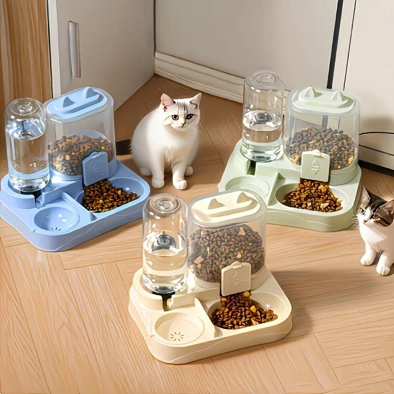 Mini 2-in-1 Pet Feeder & Water Dispenser