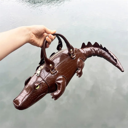 Crocodile-Shaped Handbag