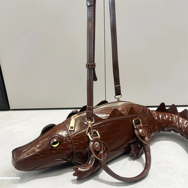 Crocodile-Shaped Handbag