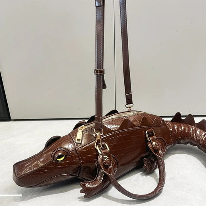 Crocodile-Shaped Handbag