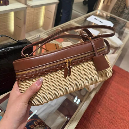 Woven Bamboo Box Bag