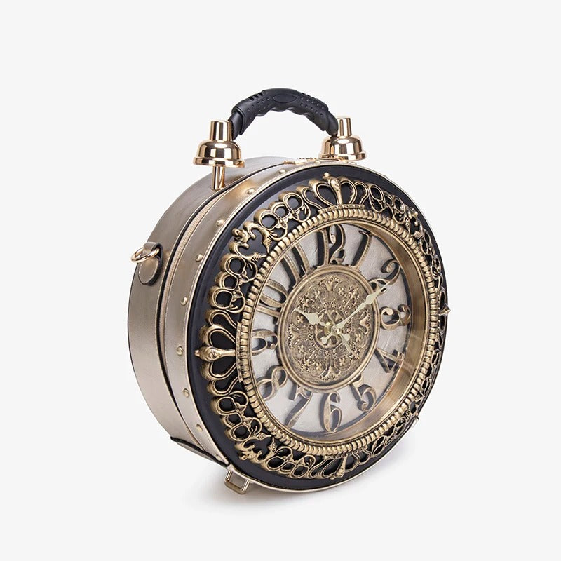 Clock-Shaped Handbag