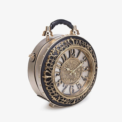 Clock-Shaped Handbag