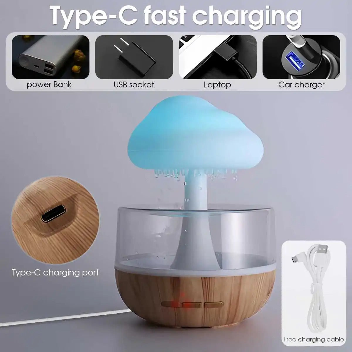 Rain Cloud Mushroom Aroma Diffuser