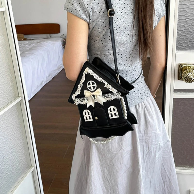 Lolita House-Shaped Zipper Bag