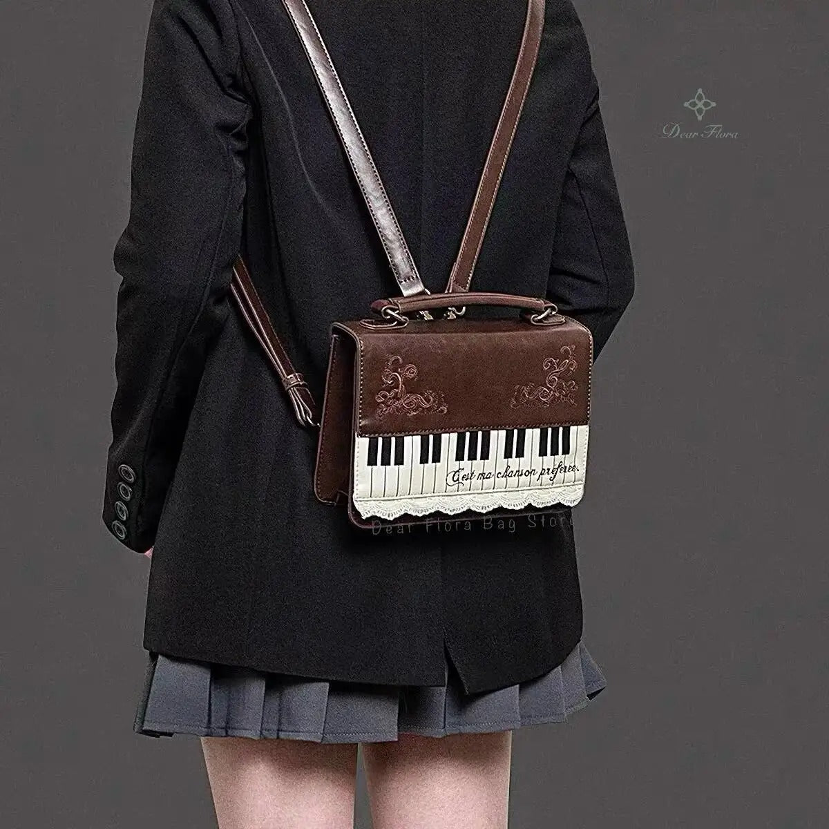 Vintage Piano Covertible Bag
