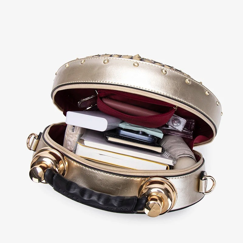 Clock-Shaped Handbag
