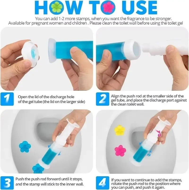 Scented Toilet Bowl Gel Stamps