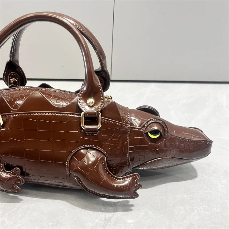 Crocodile-Shaped Handbag