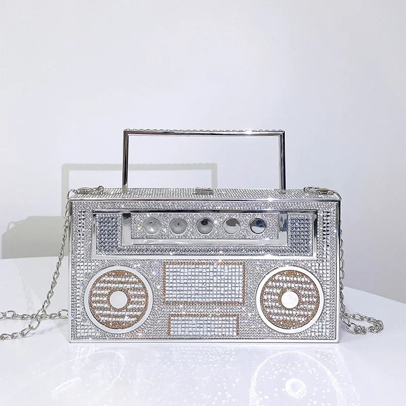 Diamond Radio Clutch Bag