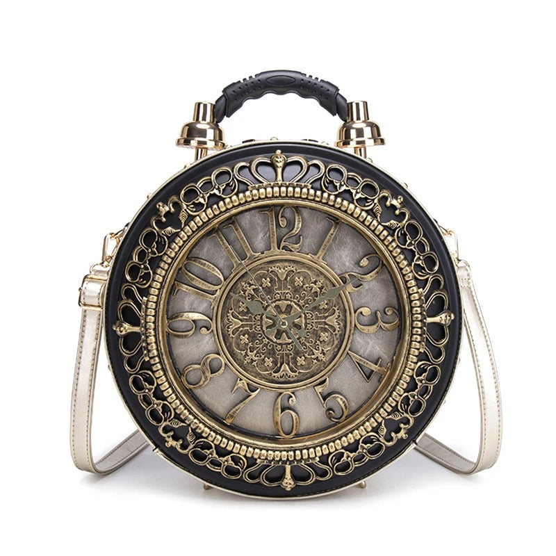 Clock-Shaped Handbag