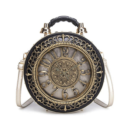 Clock-Shaped Handbag