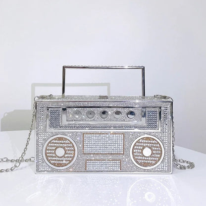 Diamond Radio Clutch Bag