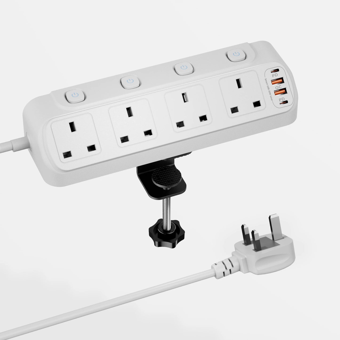 UK Desk Clamp Triangle Socket