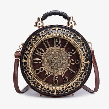 Clock-Shaped Handbag