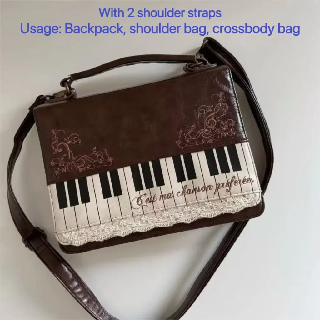 Vintage Piano Covertible Bag