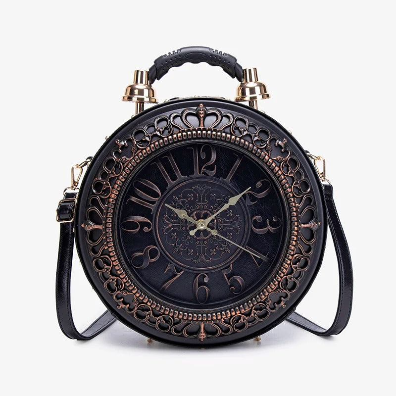 Clock-Shaped Handbag