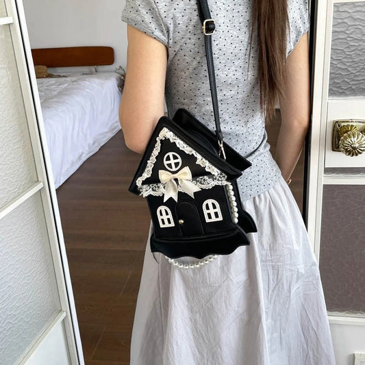 Lolita House-Shaped Zipper Bag