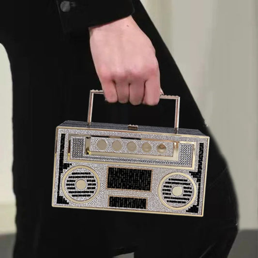 Diamond Radio Clutch Bag